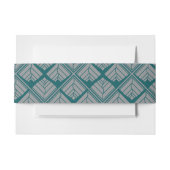 Bandeau De Faire-part Modèle feuille carrée sarcelle neutre (Devant Example)