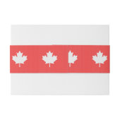 Bandeau De Faire-part Modèle Knit Maple Leaf Tricot Motif (Dos exemple)