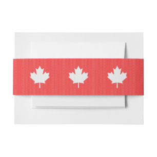 Bandeau De Faire-part Modèle Knit Maple Leaf Tricot Motif