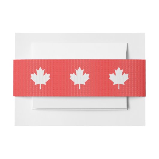 Bandeau De Faire-part Modèle Knit Maple Leaf Tricot Motif (Devant Example)