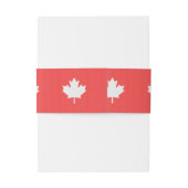 Bandeau De Faire-part Modèle Knit Maple Leaf Tricot Motif (Dos Example)