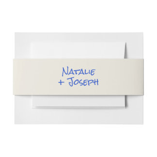 Bandeau De Faire-part Modern Blue Hand Written Pastel Wedding