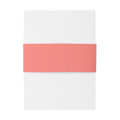 Bandeau De Faire-part Modern Bold Vibrant Coral Monogram Simple Wedding (Dos Example)