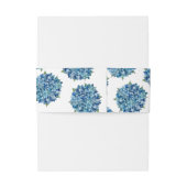 Bandeau De Faire-part Modern Elegant Blue Hydrangeas Wedding Monogram (Dos Example)