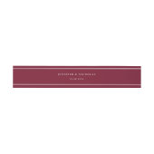 Bandeau De Faire-part Modern Elegant Burgundy Wedding (Plat)