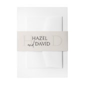 Bandeau De Faire-part Modern Minimalist Black and Ivory Monogram Wedding (Devant example)