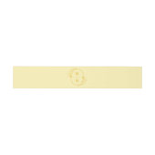 Bandeau De Faire-part Modern Monogram Butter Yellow Wedding (Plat)