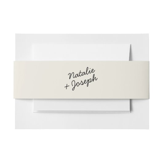 Bandeau De Faire-part Moderne Black Cream Rétro Whimsical Mariage lumine (Devant Example)