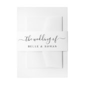 Bandeau De Faire-part Moderne Blanc Le Mariage De (Devant example)