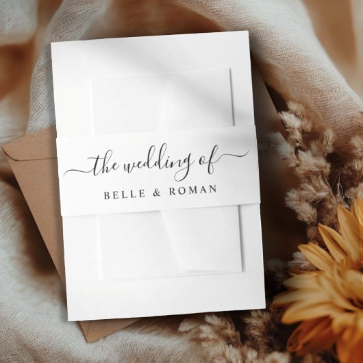 Bandeau De Faire-part Moderne Blanc Le Mariage De