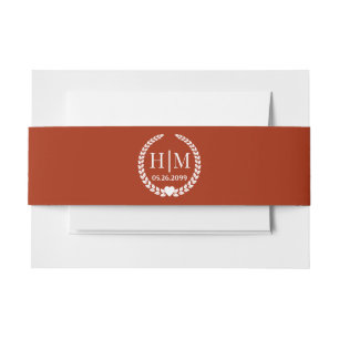 Bandeau De Faire-part Moderne Deep Automne Orange Invitation Bande Belly