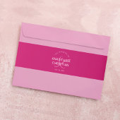 Bandeau De Faire-part Moderne et Gras Mariage Magenta