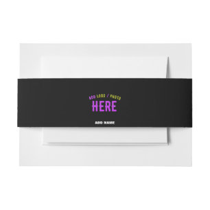 BANDEAU DE FAIRE-PART MODERNE ET MODERNE PERSONNALISABLE NOIR VÉRIFIÉ