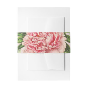 Bandeau De Faire-part MODERNE jolie fleur de pivoine rose vintage