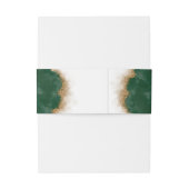Bandeau De Faire-part Moderne Luxe Agate Gold & Green Mariage (Dos Example)
