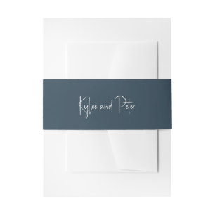Bandeau De Faire-part Moderne mariage élégant écriture manuscrite grise