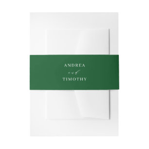 Bandeau De Faire-part Moderne minimaliste Élégant Mariage vert