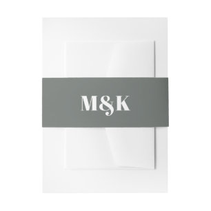 Bandeau De Faire-part Moderne minimaliste Gris Gras Mariage de typograph