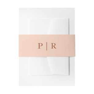 Bandeau De Faire-part Moderne Monogramme de Mariage Élégant Vert Sauge