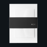 Bandeau De Faire-part Moderne Premium Noir Onyx Plain Mariage simple<br><div class="desc">Moderne Premium Black Onyx Plain Simple Faire-part de mariage Belly Band</div>