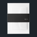 Bandeau De Faire-part Moderne Premium Noir Onyx Plain Mariage simple<br><div class="desc">Moderne Premium Black Onyx Plain Simple Faire-part de mariage Belly Band</div>