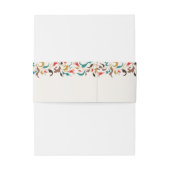 Bandeau De Faire-part Moderne Romantique Élégant Mariage de couronne flo (Dos Example)