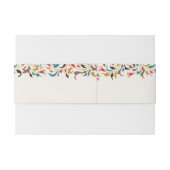 Bandeau De Faire-part Moderne Romantique Élégant Mariage de couronne flo (Dos exemple)