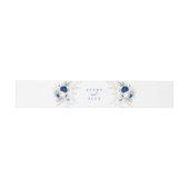 Bandeau De Faire-part Moderne Royal Blue Floral Mariage (Plat)