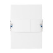 Bandeau De Faire-part Moderne Royal Blue Floral Mariage (Dos Example)