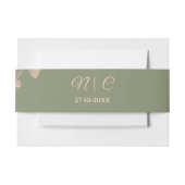 Bandeau De Faire-part Moderne Simple botanique élégant sauge or vert (Devant Example)