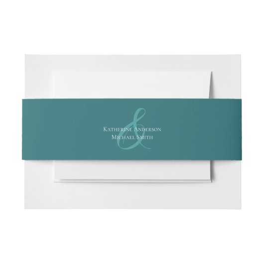 Bandeau De Faire-part Moderne Simple Emerald Vert Mariage (Devant Example)