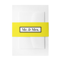 Moderne simple rétro jaune M. + Mme.