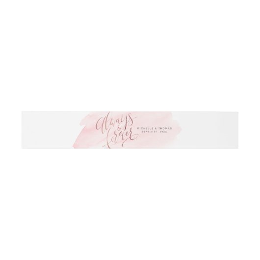 Bandeau De Faire-part Moderne Simple Toujours Et Toujours Mariage Script (Plat)