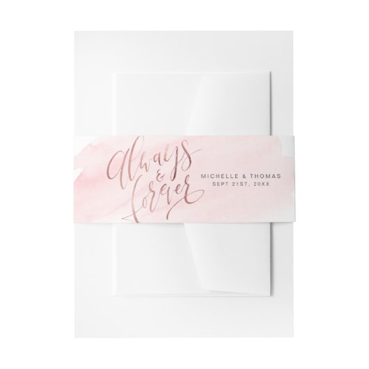 Bandeau De Faire-part Moderne Simple Toujours Et Toujours Mariage Script (Devant example)