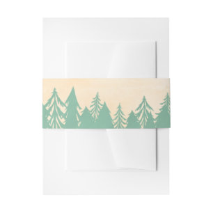Bandeau De Faire-part Monnaie verte Bois Arbres