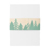 Bandeau De Faire-part Monnaie verte Bois Arbres (Dos Example)