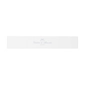 Bandeau De Faire-part Monogram Blue Bow Wedding (Plat)