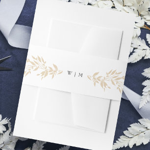 Bandeau De Faire-part Monogram Blush Crest traditionnel Mariage élégant