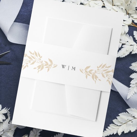 Bandeau De Faire-part Monogram Blush Crest traditionnel Mariage élégant