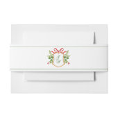 Bandeau De Faire-part Monogram Crest avec Mariage de verdure d'hiver (Devant Example)