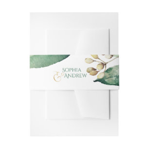 Bandeau De Faire-part monogram de botanical greenery rustic wedding