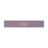 Bandeau De Faire-part Monogram Dusty Plum & Blush Wedding (Plat)