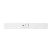 Bandeau De Faire-part Monogram Faux Gold & White Mariage (Plat)