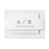 Bandeau De Faire-part Monogram Faux Gold & White Mariage (Devant Example)