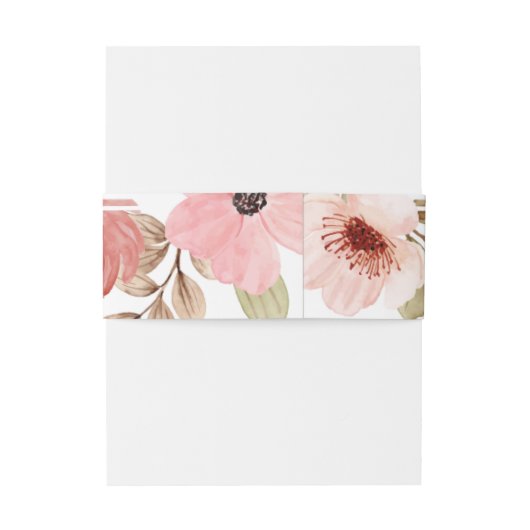 Bandeau De Faire-part Monogram Initials Blush Floral Wedding (Dos Example)