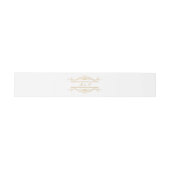Bandeau De Faire-part Monogram Modern Elegant Gold Swirl Wedding (Plat)