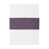 Bandeau De Faire-part Monogram Plum Purple Boho Mariage moderne (Dos Example)