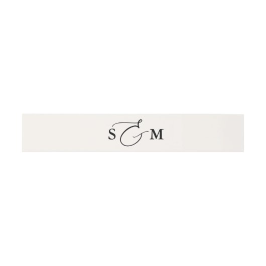 Bandeau De Faire-part Monogram Script Ampersand Elegant (Plat)
