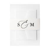 Bandeau De Faire-part Monogram Script Ampersand Elegant (Devant example)