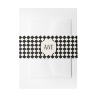 Monogramme Art Déco en carton noir et ivoire